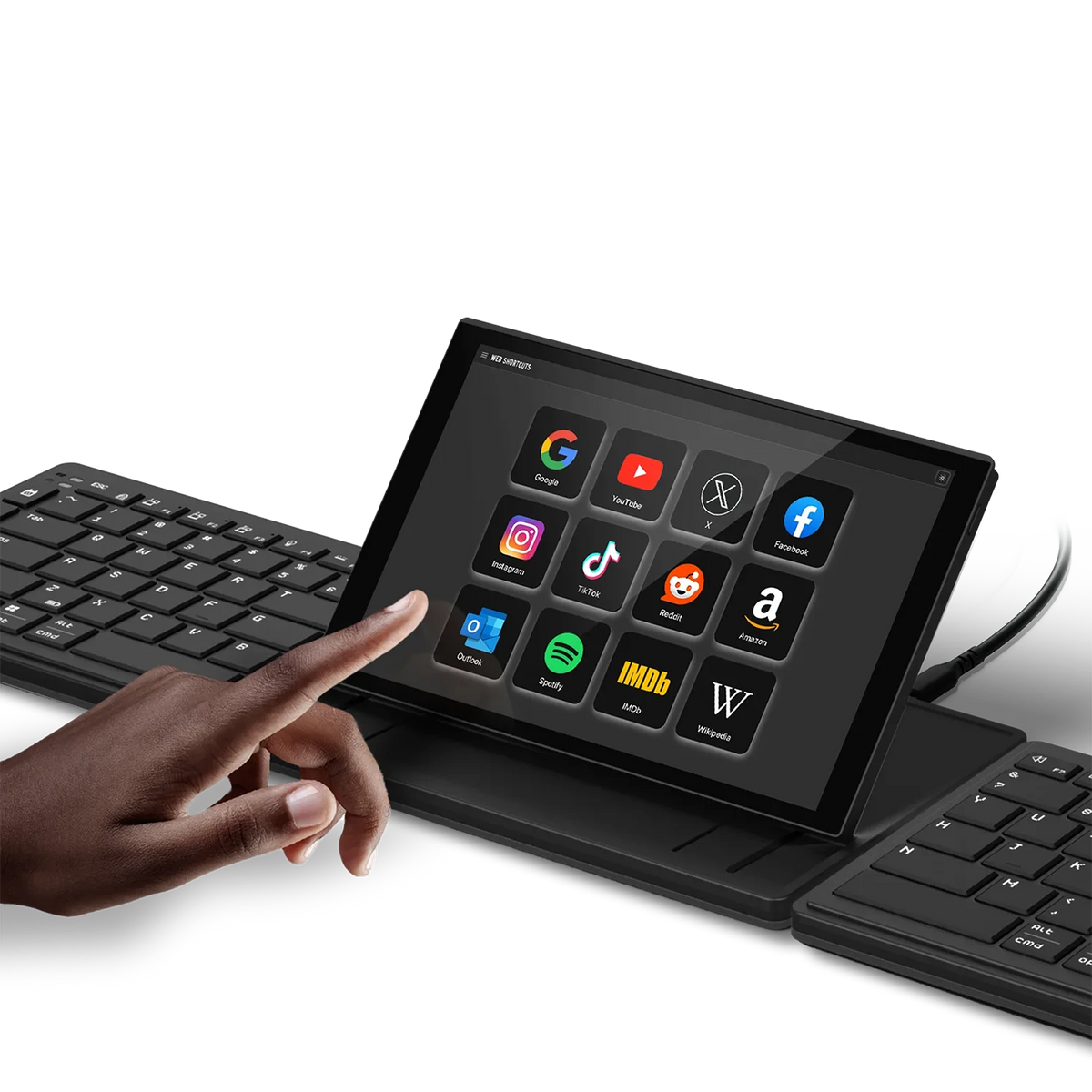 Tetra Split Keyboard with Touch Screen
